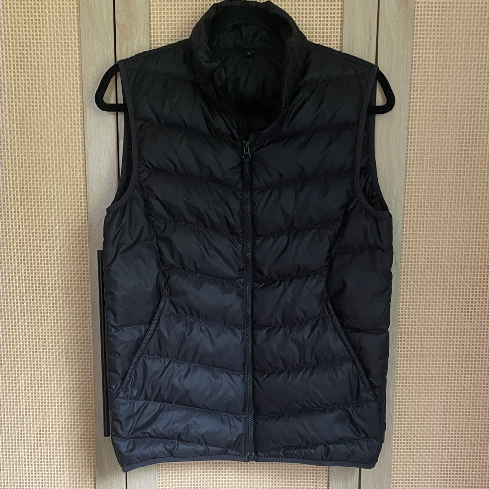 Black Real Down Puffer Vest